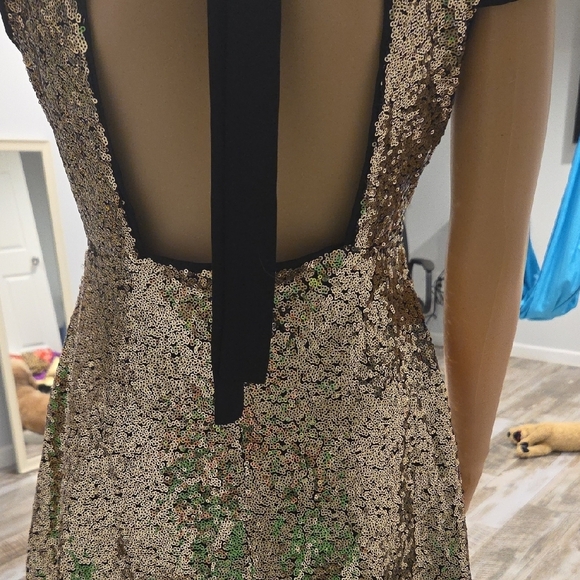Lulu's Gold Sequin Cocktail Mini Dress - Picture 7 of 10